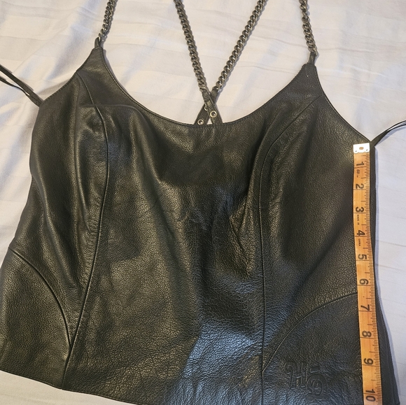 Harley-Davidson Black Leather Tank Top - Picture 6 of 7
